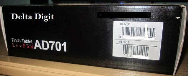 Luvpad AD701 Tablet Outer Box