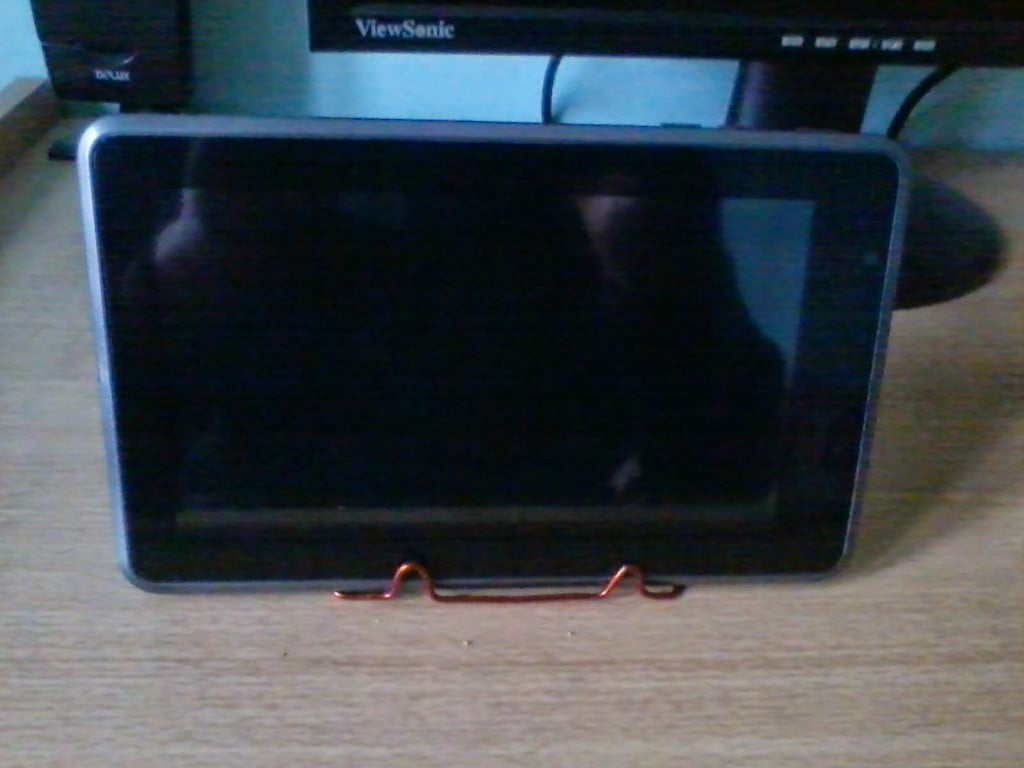 Homemade Tablet Stand with Tablet