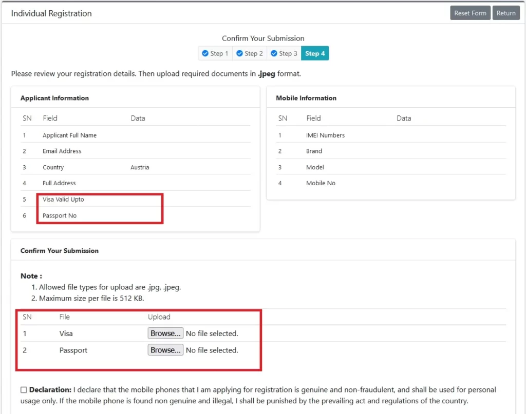 IMEI Registration for Foreigners through MDMS in Nepal